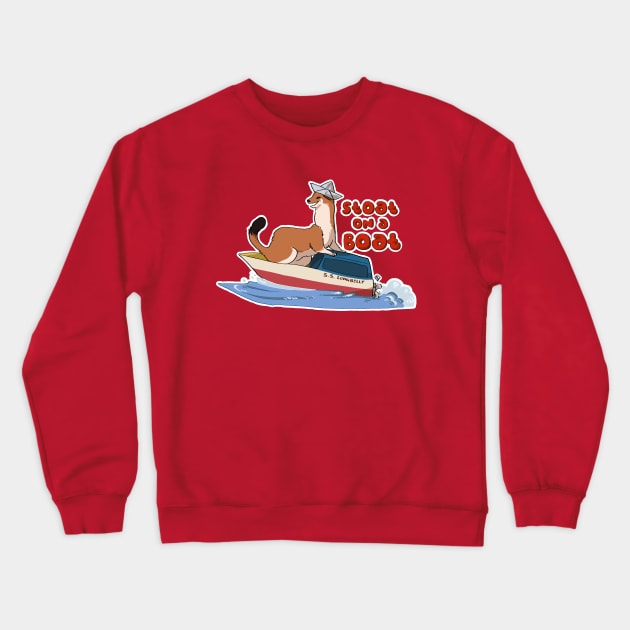 Stoat on a boat Crewneck Sweatshirt by Weebstick